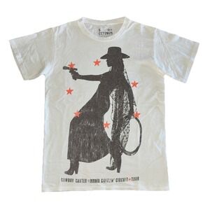 Beyonce Most Wanted Tee S White Cowboy Carter Tour 2025 Merch NEW‎ *hole